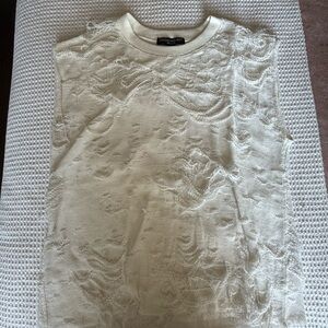 White Sleeveless Lace Top